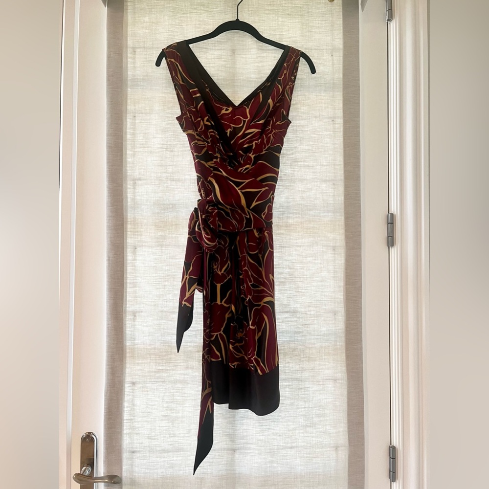 BCBG faux wrap silk dress - size 2